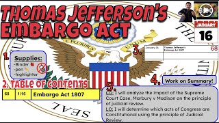 Thomas Jeffersons Embargo Act 1807 [upl. by Baron]