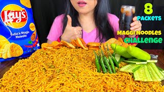 Eating 8 Packets of Maggi Noodles Challenge  Street Food Challenge Eating Challenge  MUKBANG [upl. by Iluj921]