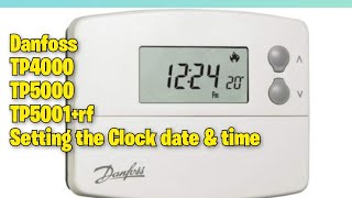 Danfoss Programer Room Thermostat Set Date amp Time Clock [upl. by Odilo]