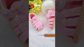 sandalinha de crochê crochetsapatinhodecrochesapatinhodebebeshortvideo [upl. by Khalid24]