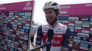 Bauke Mollema  Interview at the start  Stage 20 Giro dItalia 2021 [upl. by Eibor]