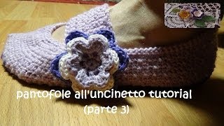 pantofole alluncinetto tutorial modello glicine parte 3 [upl. by Nnaed]