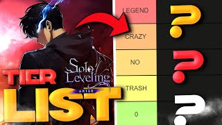 SOLO LEVELING ARISE TIER LIST best SSR amp SR hunters amp weapons [upl. by Annaoy]