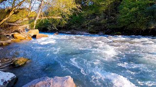 Mountain River Turquoise Water and River Flowing Sounds [upl. by Adeys286]