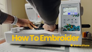 HOW TO EMBROIDER WITH BROTHER PE535  BEGINNER TUTORIAL  Procreate Design Process  Vlog 🎨 [upl. by Wesle]