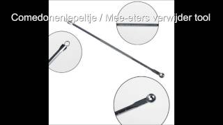 Comedonenlepeltje Meeeters verwijderen Blackhead extractor Comedonen lepel [upl. by Ripp]