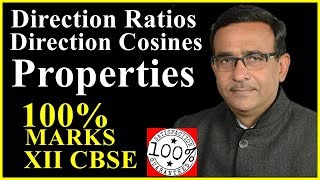 Class 12 Maths Three Dimensional Geometry direction cosines direction ratios CBSE 2019 [upl. by Kipp273]