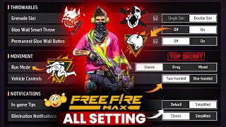 All Control Setting Free Fire  Pro Player Setting Free Fire  All Settings Free Fire Max [upl. by Acinomed629]