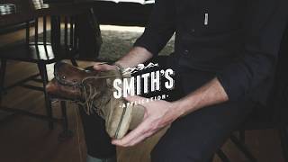 Smiths Leather Balm  Application Instructions  Before amp After [upl. by Ibur63]