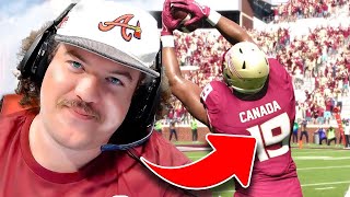 Noah Canadas FIRST TIME Playing COLLEGE FOOTBALL 25 [upl. by Ahsimac]