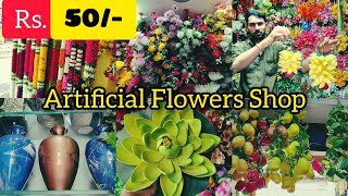 Chickpet Bangalore Wholesale Artificial Flowers at cheapest Price Home decor 🌹 party amp Event Items [upl. by Brookner]