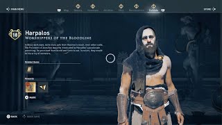 Assassins Creed Odyssey Cultist Harpalos Location At Worshipper Of The God Of War [upl. by Anerehs]