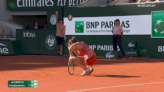 Mirra Andreeva vs Aryna Sabalenka Highlights French Open 2024  Quarterfinals 🔴 [upl. by Gillian443]