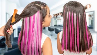 😱Mechas De Colores 🌈 Sin Dañar El Cabello De Tus Niñas Con Kanekalon [upl. by Lilybelle]