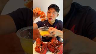 GIANT Lobster Mukbang 🦞 foodnoob thefoodnoob seafood lobster [upl. by Navad]