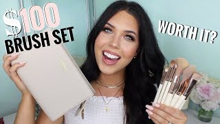 ICONIC LONDON BRUSH SET DEMO amp REVIEW  12 BRUSHES FOR 100  IS IT WORTH IT  Faith Drew [upl. by Aldercy332]