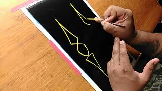 How to pinstripe Simple Pinstriping Design 1 [upl. by Yauqram]