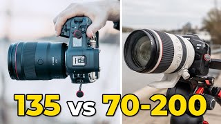 Canon RF 70200mm f28 vs Canon RF 135mm f18  which one is better for you [upl. by Artinak]