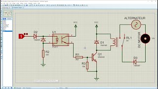 Simulation dOptoCoupleur PC817 avec Relais dans Proteus 8 [upl. by Arihsay]