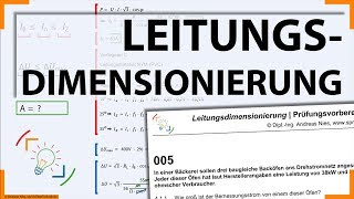 Aufgabe 005  Leitungsdimensionierung  Leitungsberechnung  VDE 0298  Mathe  Elektroniker [upl. by Azyl104]