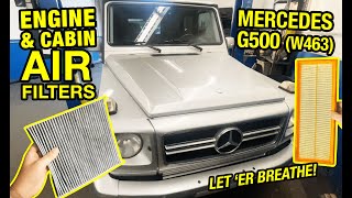 Replacing my FILTHY Mercedes G500 W463 Cabin amp Engine Air Filters  Cataclean Fuel Treatment [upl. by Derron]