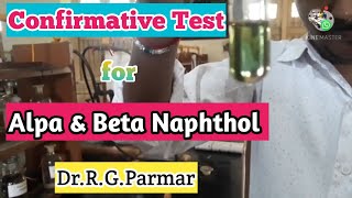 test for alpha and beta naphthol with Conc sulphuric acid [upl. by Melas965]