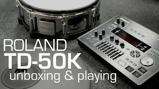 Roland TD50 K electronic drums unboxing amp playing by drumtec [upl. by Nimajnab]