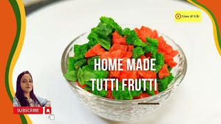 Home Made Tutti Frutti Recipe  टूटी फ्रूटी रेसपी  How to Make Tutti Frutti at Home [upl. by Llenwad332]