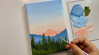 Landscape painting tutorialacrylic painting tutorialacrylic painting tutorial for beginners [upl. by Odell]