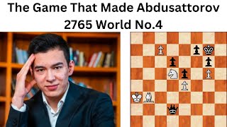 The Game That Made Abdusattorov 2765 World No4  Time Management  Queen Sacrifice [upl. by Wilkinson344]