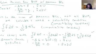 Nov 11 Pt2 Poisson Eqn  Neumann Boundary [upl. by Nydnarb]