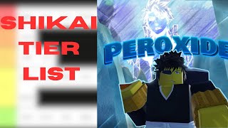 NEW PEROXIDE SHIKAIBANKAI TIER LIST [upl. by Llerehc]