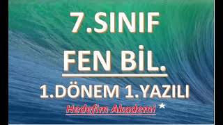 7SINIF FEN BİLGİSİ 1DÖNEM 2YAZILI2024 [upl. by Adlesirhc122]