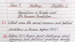 What were the social economic and political conditions in Russia before 1905  Class 9  History [upl. by Lerual]