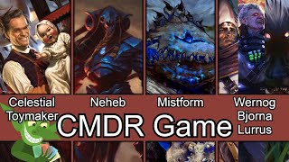 Celestial Toymaker vs Neheb vs Mistform Ultimus vs Wernog  Bjorna  Lurrus EDH  CMDR game [upl. by Prochoras824]