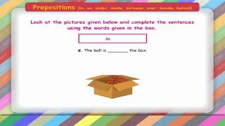 Prepositions  Kriti Educational Videos class1 [upl. by Westfall]