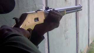 shooting our new 45 uberti henry lever action [upl. by Gerick855]