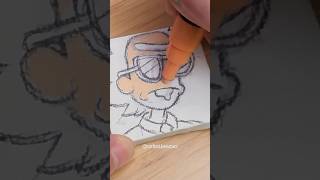 Drawing Rick from Rick and Morty with Posca Markers Colorful on a Mini Canvas shorts [upl. by Matti]