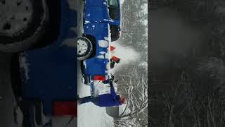 Snow blowing back of truck snow snowfall winter truck funny weather throwback [upl. by Robinetta]