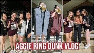 COLLEGE VLOG MY AGGIE RING DUNK [upl. by Kunin]