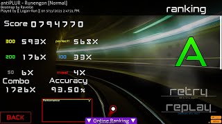 237✰  4K Normal  OsuMania  Runengon [upl. by Maloy]