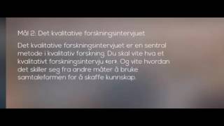 Intro om modul kvalitativ forskning [upl. by Lalitta116]