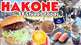 Hakone Onsen Japan Street Food Tour  Day trip from Tokyo [upl. by Aliuqahs]