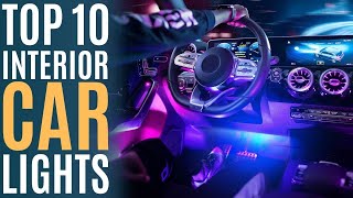 Top 10 Best Interior Car Lights of 2021  Car Light LED Strip  Music Interior Car Lighting Kit [upl. by Adlesirc]