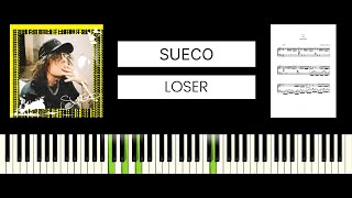 Sueco  Loser BEST PIANO TUTORIAL amp COVER [upl. by Acim]