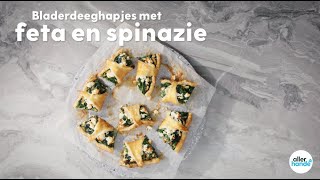 Bladerdeeghapjes met feta en spinazie – recept – Allerhande [upl. by Meridel423]