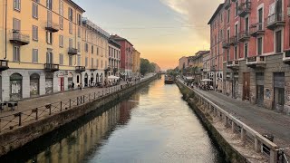 NAVIGLIO GRANDE CANALLOCAL BARS AND RESTAURANTS IN MILANFRANZI MILAN [upl. by Anar]