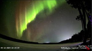 Northern LightsSodankyla Finland 🌟120424 2210 [upl. by Hsihsa]