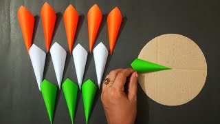 Independence Day Wall Hanging Craft  Tricolor Wall Hanging Craft Ideas  Republic Day Craft [upl. by Nitsugua]