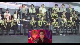 240106 GDA Seventeen Reaction to Stray Kids Intro  Megaverse  SClass  Hall Of Fame [upl. by Novak]